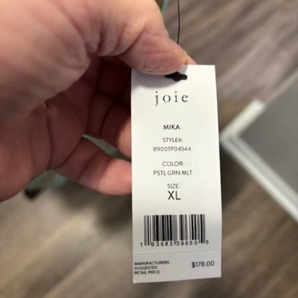 Joie NWT Mika Pastel Green Multi Print Sleeveless Top XL - Picture 6 of 8